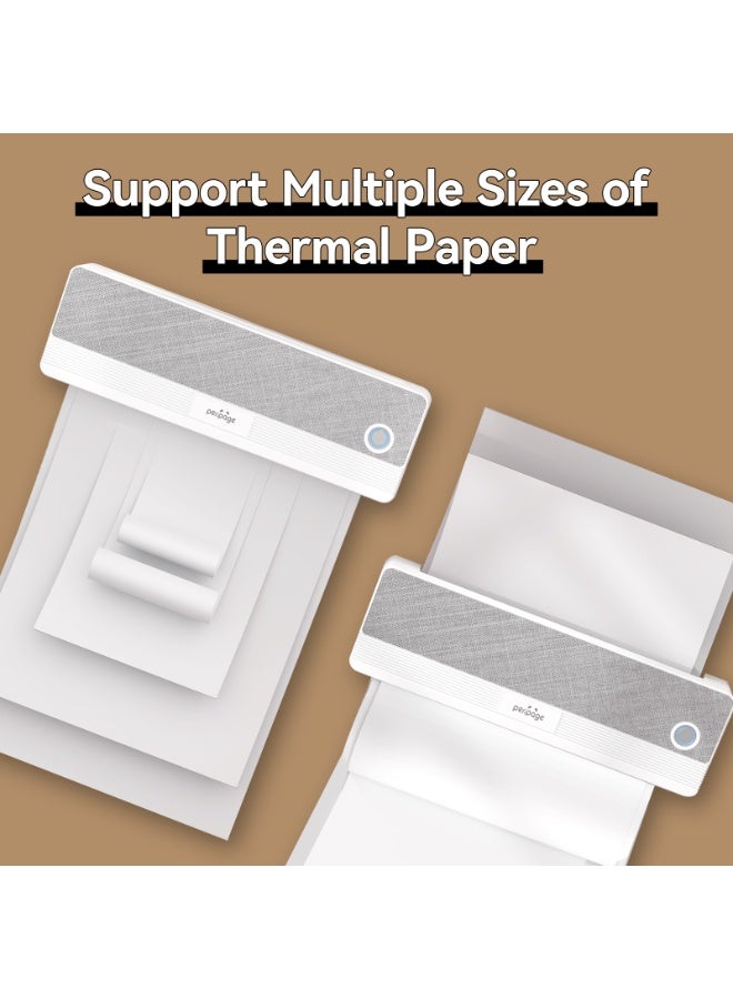 بيري بيدج طابعة Peripage P81 الحرارية المحمولة A4، لاسلكية بدون حبر بتقنية بلوتوث، مقاس 21 × 29.7 سم (مقاس الرسائل الأمريكية)، متوافقة مع نظامي أندرويد وiOS، للمستندات وورق الوشم والصور - Image 5