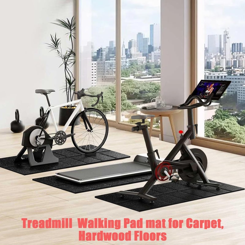 THAILE Treadmill Walking Pad Mat for Carpet, for Hardwood Floors, 68"x24", Mat for Under Treadmill/Walking pad/Bike on Carpet, 1/5" Thick Exercise Equipment Mat, No Slip, Noise Shock Absorption - Image 3