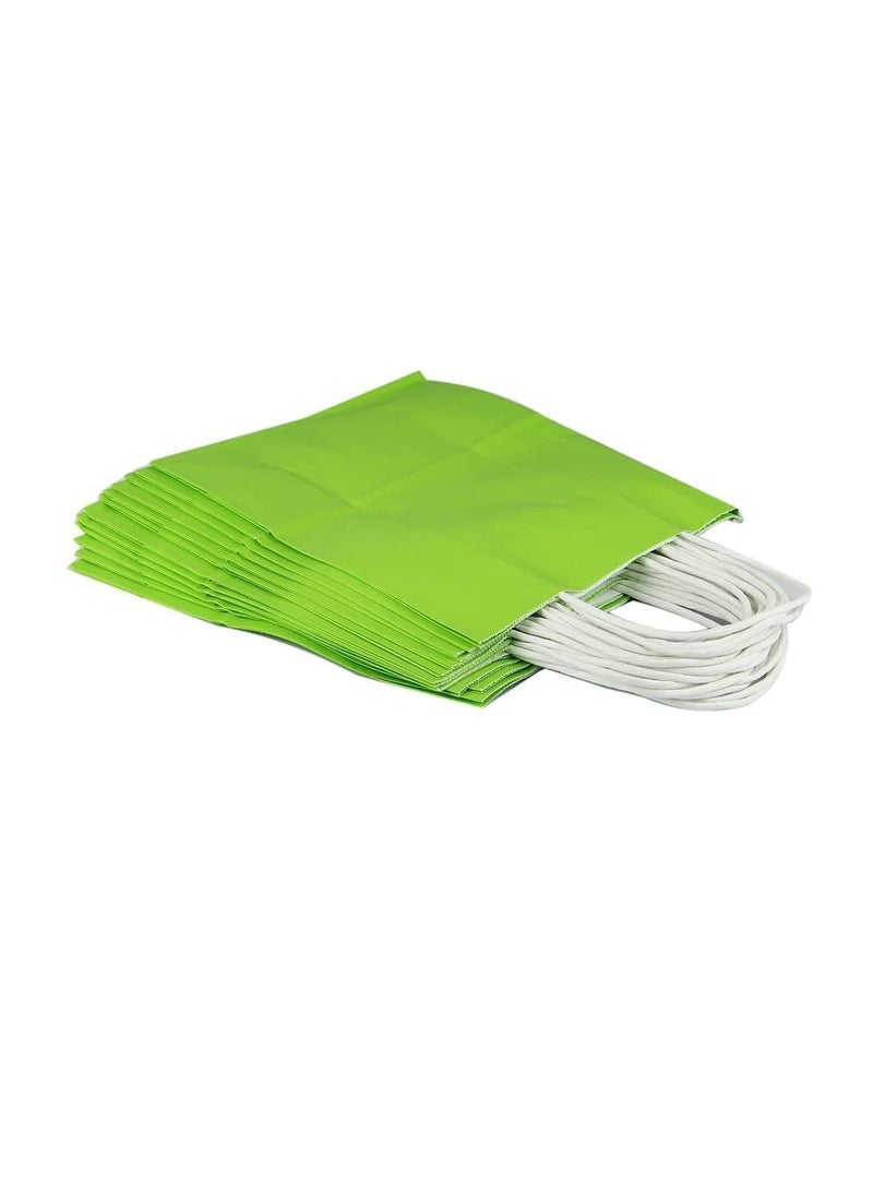 ECVV Gift Bags 48 Pieces Set Eco-Friendly Paper Bags With Handles Bulk Paper Bags Shopping Bags Kraft Bags Retail Bags Party Bags (GREEN, 27 * 22 * 11 Cm) - Image 2