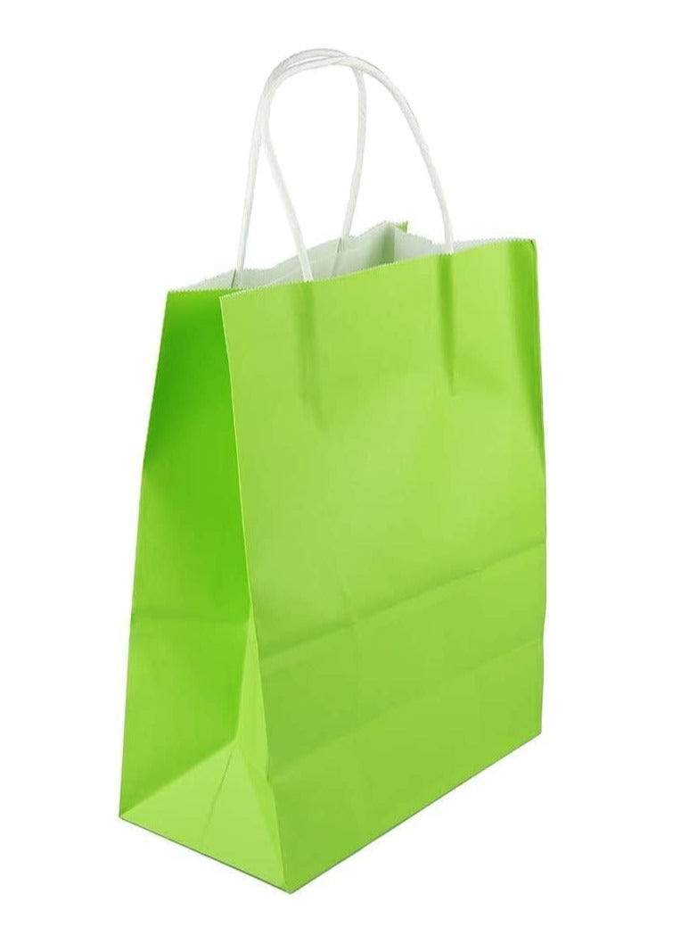 ECVV Gift Bags 48 Pieces Set Eco-Friendly Paper Bags With Handles Bulk Paper Bags Shopping Bags Kraft Bags Retail Bags Party Bags (GREEN, 27 * 22 * 11 Cm) - Image 3
