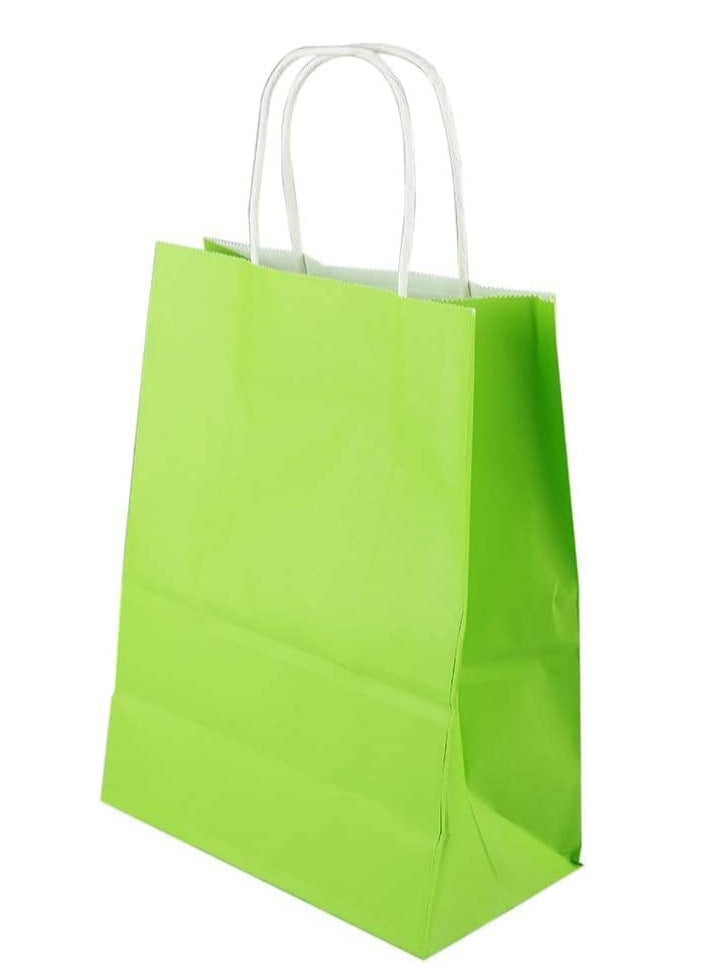 ECVV Gift Bags 48 Pieces Set Eco-Friendly Paper Bags With Handles Bulk Paper Bags Shopping Bags Kraft Bags Retail Bags Party Bags (GREEN, 27 * 22 * 11 Cm) - Image 4
