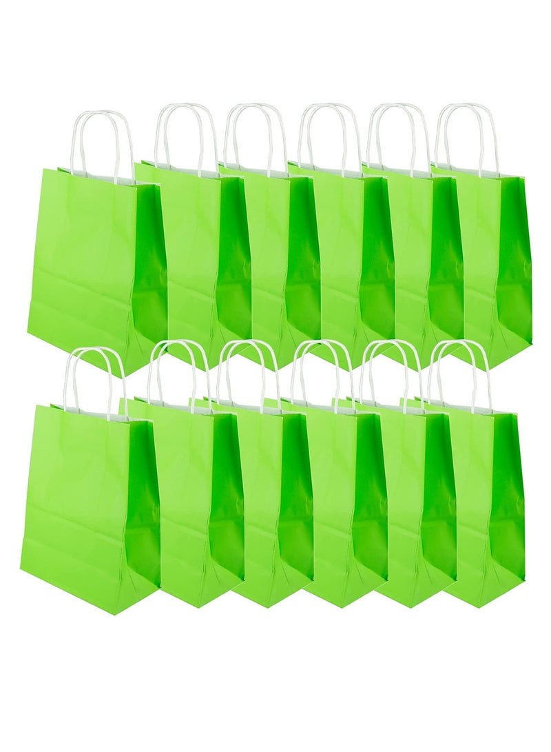 ECVV Gift Bags 48 Pieces Set Eco-Friendly Paper Bags With Handles Bulk Paper Bags Shopping Bags Kraft Bags Retail Bags Party Bags (GREEN, 27 * 22 * 11 Cm) - Image 1