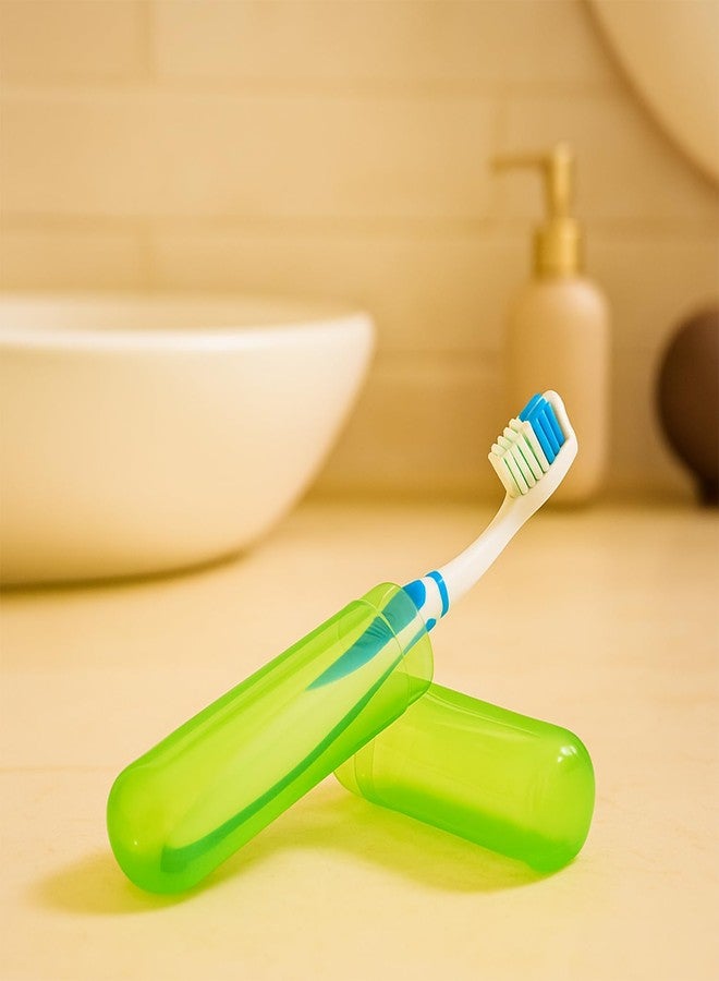Picfest Travel Toothbrush Holder with Hygiene Protection, Green, Portable Case for Camping and Outdoor Use, 20.5 cm Set of 4 - Image 2