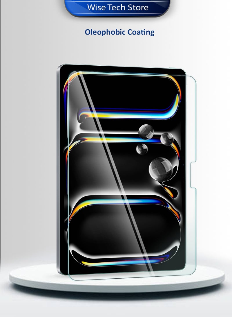 Wtech Apple iPad Pro 13 5G 2025 (M5) 13 inch WTech Premium Series Curved Edges 9H HD Full Cover Tempered Glass Tablet Screen Protector (TSGPCN) - Clear - Image 5