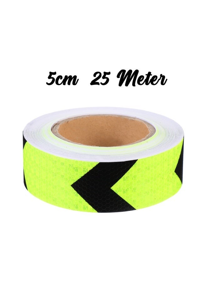 Reflective Safety Sticker Tape 5cm x 25 Meter Roll High Visibility Warning Tape Waterproof Self Adhesive Stripe Reflector for Truck Car Bike Wall Safety Marking - Image 1