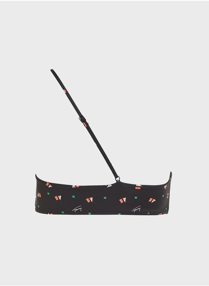 TOMMY JEANS One Shoulder Printed Bikini Top