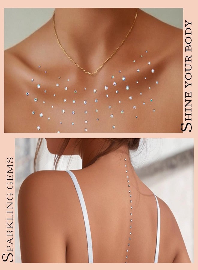 تينيتور مجموعة تينيتور من أحجار الوجه والشعر، 2032 قطعة، أحجار الراين ذاتية اللصق للوجه، مجوهرات للوجه والاحتفالات، أحجار لاصقة للوجه والمكياج والشعر والجسم، متوفرة بـ 7 أحجام. - Image 5