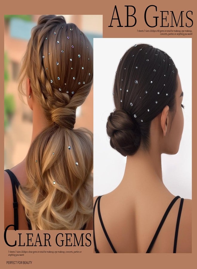 تينيتور مجموعة تينيتور من أحجار الوجه والشعر، 2032 قطعة، أحجار الراين ذاتية اللصق للوجه، مجوهرات للوجه والاحتفالات، أحجار لاصقة للوجه والمكياج والشعر والجسم، متوفرة بـ 7 أحجام. - Image 4