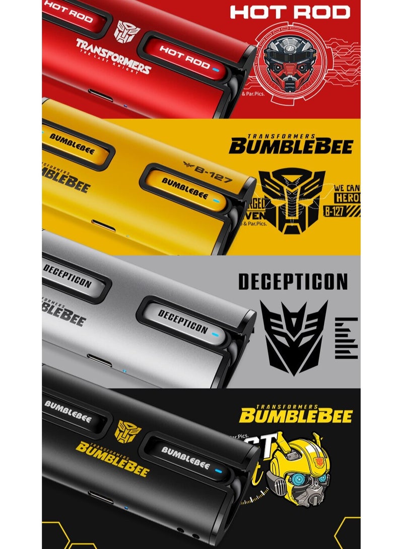 Transformers TF-T02 Bluetooth Wireless Headset HD Sound Quality Low Latency Bluetooth 5.3 Bumblebee Yellow - Image 4