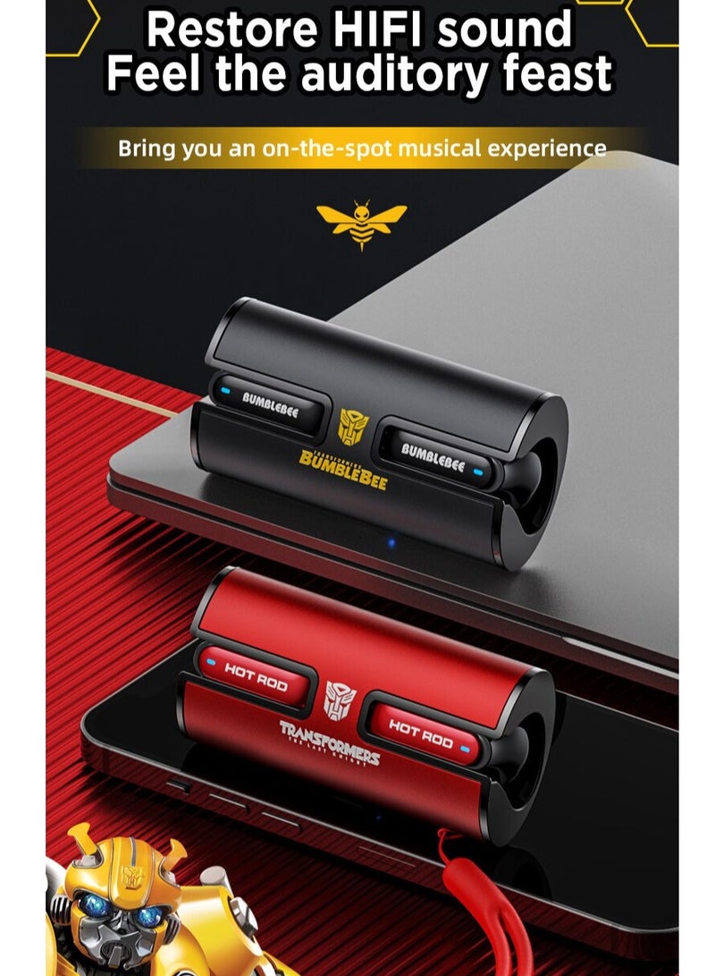 Transformers TF-T02 Bluetooth Wireless Headset HD Sound Quality Low Latency Bluetooth 5.3 Bumblebee Yellow - Image 5
