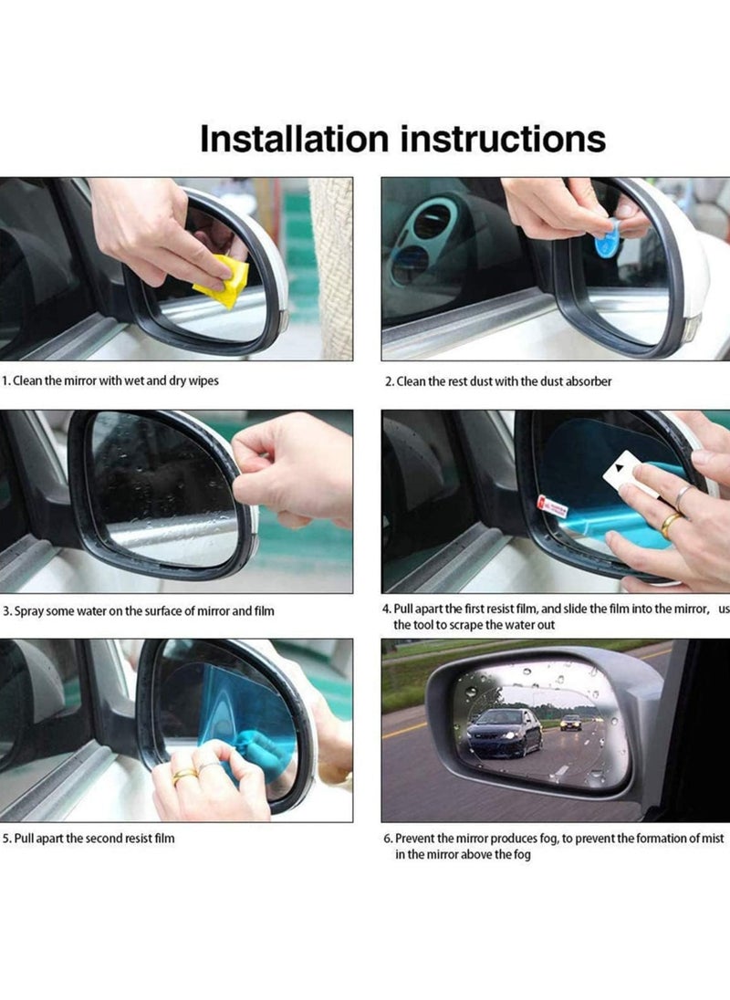 Oasisgalore Anti-Fog, Anti-Glare Car Rearview Mirror Film with HD Clarity for Safe Driving  - Image 5