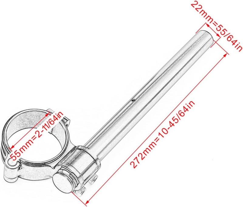 DEMULAX CNC 55mm Clip On Fork Handle Bars for BMW R NINE T - Image 2
