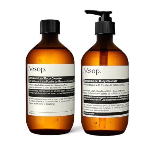 Aesop Geranium Leaf Body Cleanser  Refill  Invigorating Cleansing Gel  Alternative to Conventional Soap  169 oz Pack of 2