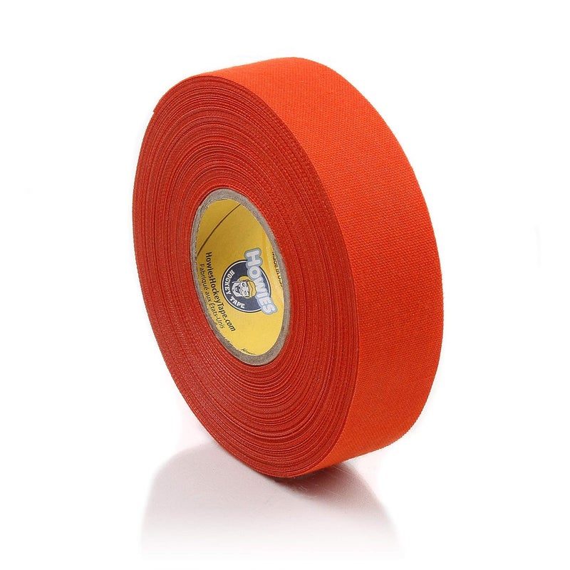 Howies Hockey - Orange Hockey Tape 1 Pack - Cloth Stick Tape - Strong, Long-Lasting Adhesive for Stick Blade, Lacrosse, Baseball - 1 Inch x 24 Yards - Professional Quality - Image 1
