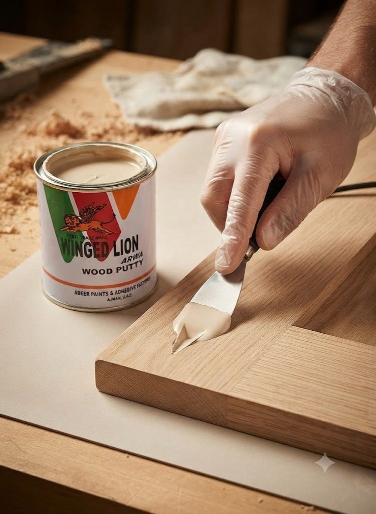 Arwa Winged Lion Arwa Wood Putty for Door and Furniture 400ml (ROSE WOOD 509) - Image 3