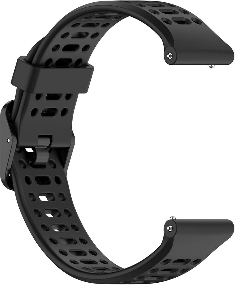 أربطة معصم قابلة للتعديل من ، بعرض 22 مم، متوافقة مع ساعات COROS PACE 3/APEX 2 Pro/APEX 46mm/APEX Pro، مصنوعة من سيليكون ناعم، مزودة بحزام قابل للإطلاق السريع، من ملحقات الساعات الذكية (اللون: أسود) - Image 4