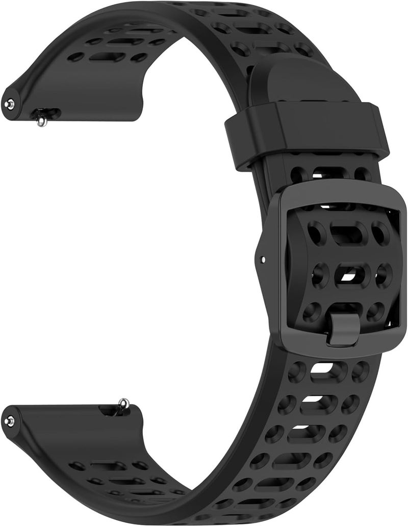 أربطة معصم قابلة للتعديل من ، بعرض 22 مم، متوافقة مع ساعات COROS PACE 3/APEX 2 Pro/APEX 46mm/APEX Pro، مصنوعة من سيليكون ناعم، مزودة بحزام قابل للإطلاق السريع، من ملحقات الساعات الذكية (اللون: أسود) - Image 3