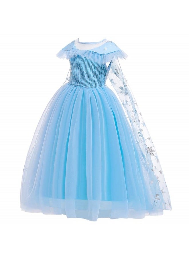 GGEROU Girls Elsa Princess Dress Princess Costume Birthday Evening Party Ball Gown with Accessories  - Image 3