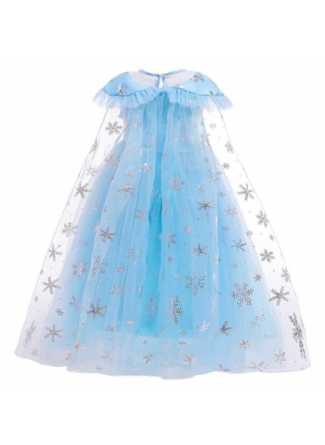 GGEROU Girls Elsa Princess Dress Princess Costume Birthday Evening Party Ball Gown with Accessories  - Image 4