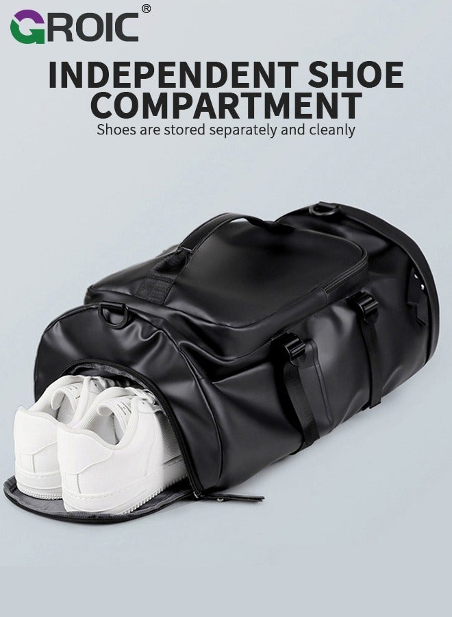 GROIC حقيبة رياضية، حقيبة سفر دفل مع قسم للأحذية واللابتوب، حقيبة مضادة للسرقة، حقيبة نهاية الأسبوع المحمولة، للطائرة، التمارين، حقيبة اللياقة البدنية، حقيبة رياضية - Image 4