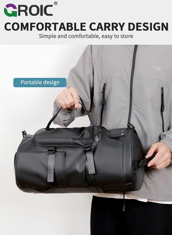 GROIC حقيبة رياضية، حقيبة سفر دفل مع قسم للأحذية واللابتوب، حقيبة مضادة للسرقة، حقيبة نهاية الأسبوع المحمولة، للطائرة، التمارين، حقيبة اللياقة البدنية، حقيبة رياضية - Image 3