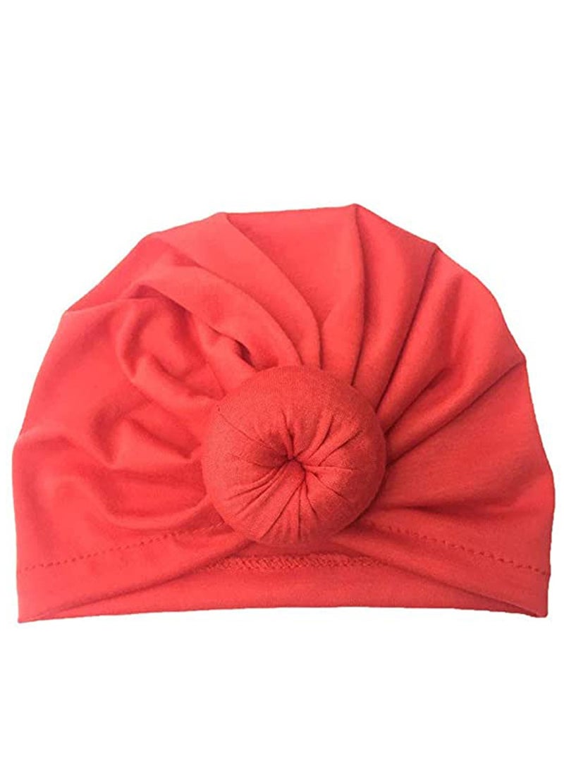 KASTWAVE 3 Pieces Nursery Turban Hat Cap, Beanie Bonnet with Knot Bow for Newborns Baby Girls Toddlers Infants, Soft Cute Toddler Cap - Image 2