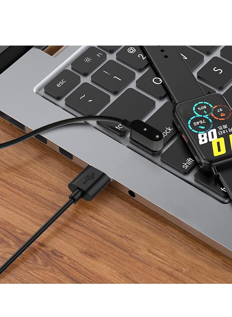 ELTRAZONE Charger Compatible with Huawei Watch Fit, USB Charging Cable Cord Base Dock Charger Adapter Stand For Huawei Band 6 smartwatch (Black) - Image 5