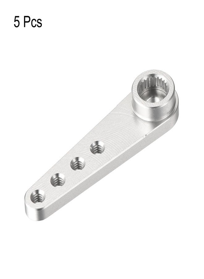 MECCANIXITY 5 Pcs Aluminum Servo Horn Long 25T Steering Arm 37mm Length Silver Suitable for DIY RC Car/Boat/AirplanesBoat Model Accessories - Image 3