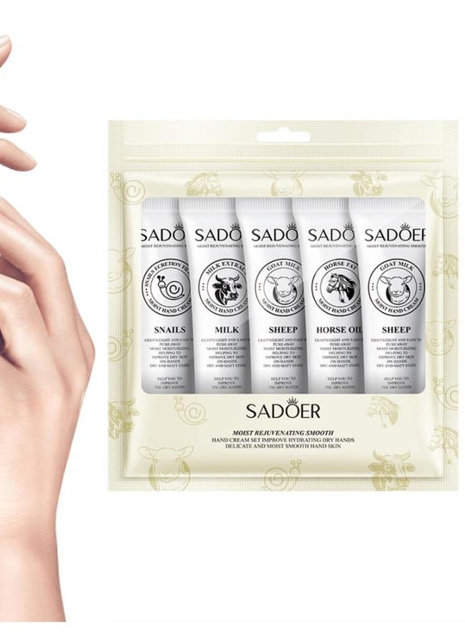 SADOER Hand Cream Set Improve Hydrating Dry Hands Delicate And Moist Smooth Hand Skin 5 Piece - Image 1