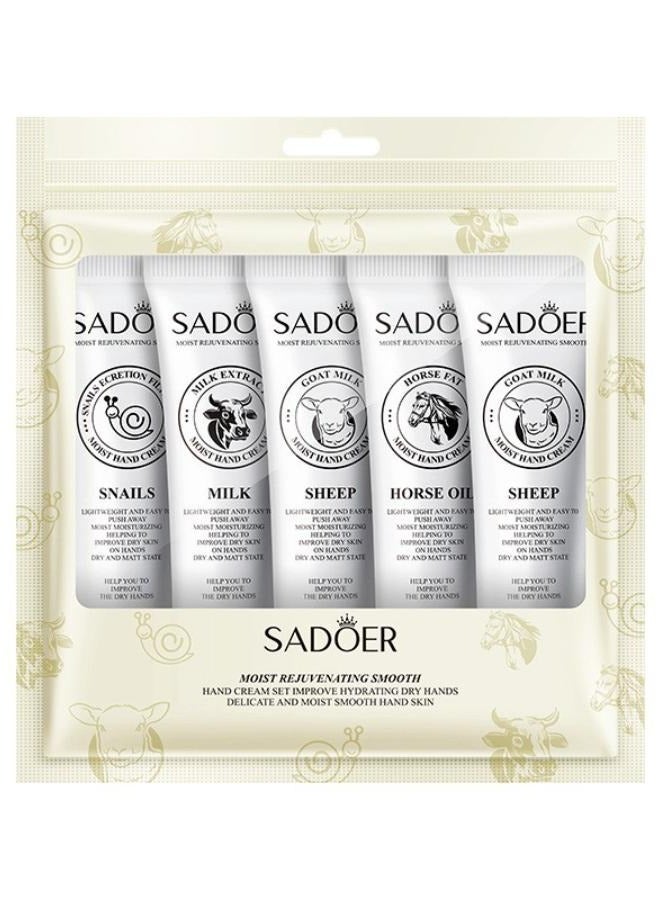 SADOER Hand Cream Set Improve Hydrating Dry Hands Delicate And Moist Smooth Hand Skin 5 Piece - Image 2
