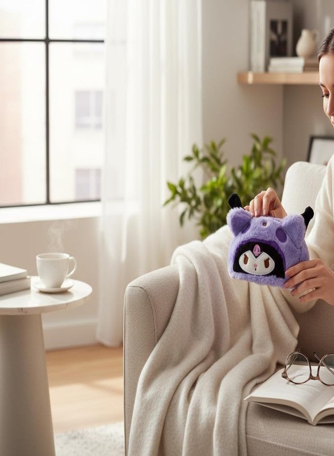 LIGHTER HOUSE Kuroomi Plush Pencil Pouch, Purple Character Design, Pack of 01 - Image 3