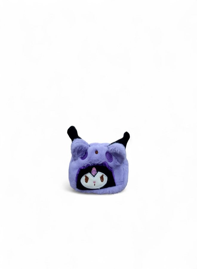 LIGHTER HOUSE Kuroomi Plush Pencil Pouch, Purple Character Design, Pack of 01 - Image 1