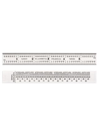 Starrett Spring Tempered Steel Rule with Satin Chrome Finish Quick Reading and Decimal Equivalents  6 Length 10R Graduation Type 364 Thickness  C622R6 - pzsku/Z330D8BA081107D9D08BFZ/45/1747233803/b9730a4a-ad6e-4ccc-ae38-ea8029fc9e98