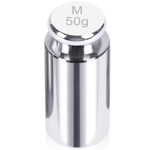 QP Calibration Weights, 50 Gram Scale Weights, OIML Class M1 High Precision Stainless Steel Scale Balance Weights with Chrome Finish, Calibration Weights for Digital Scale, Kitchen Scale, Pocket Scale - Image 1
