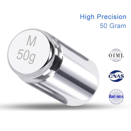 QP Calibration Weights, 50 Gram Scale Weights, OIML Class M1 High Precision Stainless Steel Scale Balance Weights with Chrome Finish, Calibration Weights for Digital Scale, Kitchen Scale, Pocket Scale - Image 2