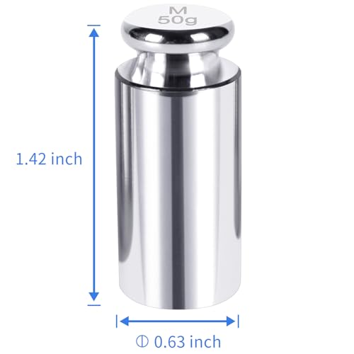 QP Calibration Weights, 50 Gram Scale Weights, OIML Class M1 High Precision Stainless Steel Scale Balance Weights with Chrome Finish, Calibration Weights for Digital Scale, Kitchen Scale, Pocket Scale - Image 5