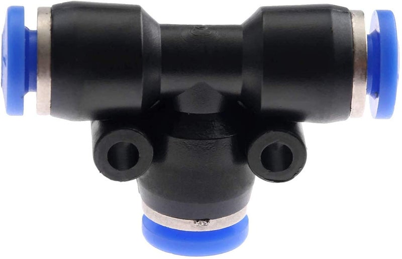 SHIVLAHERI 6MM Pneumatic Tee Connector Pneumatic Push Connector Air Line Quick Fittings AirVaccum Hose Tube Push in Connector Pipe Joint 3 Way T push Connector 1PCS  - Image 2