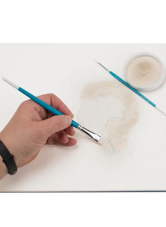 كرييتف مارك فرش طلاء سائلة من كريتيف مارك (مجموعة من 10 قطع) - فرش ألوان مائية تحتوي على شعر صناعي بمقابض خشبية قصيرة - Image 2