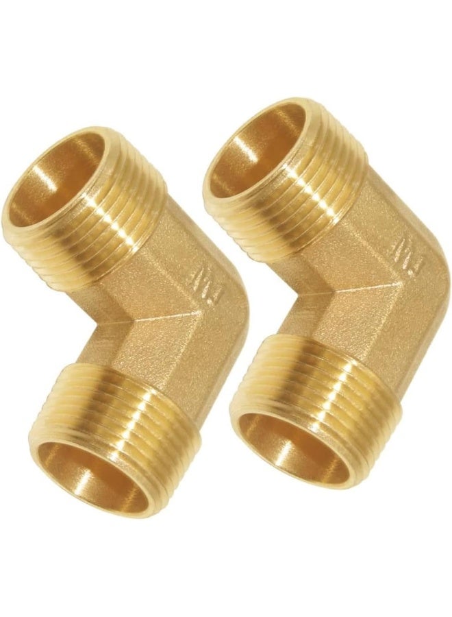 Royal Apex 2Pcs Set Brass Multi Purpose Hose Fittings With Bsp Thread For Plumbing Gas Hot Water Pipe Connector Pneumatic Etc Male Elbow 1/2 Inch - Image 1