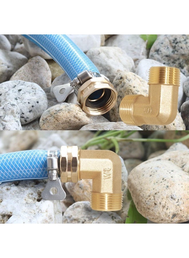 Royal Apex 2Pcs Set Brass Multi Purpose Hose Fittings With Bsp Thread For Plumbing Gas Hot Water Pipe Connector Pneumatic Etc Male Elbow 1/2 Inch - Image 5