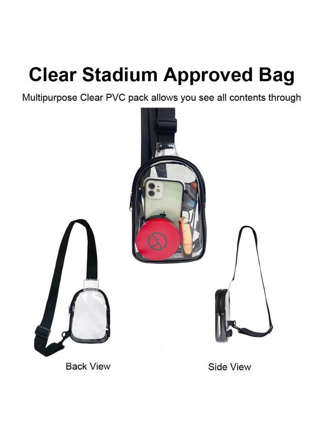 Hiflyer Clear Purses for Women Stadium, Clear Sling Bag Clear Bag Stadium Approved, Back Pack Clear Stadium Bag Crossbody Bags for Women Trendy - Image 5