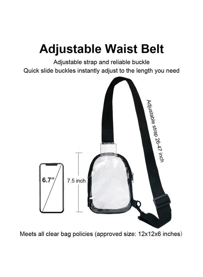 Hiflyer Clear Purses for Women Stadium, Clear Sling Bag Clear Bag Stadium Approved, Back Pack Clear Stadium Bag Crossbody Bags for Women Trendy - Image 3