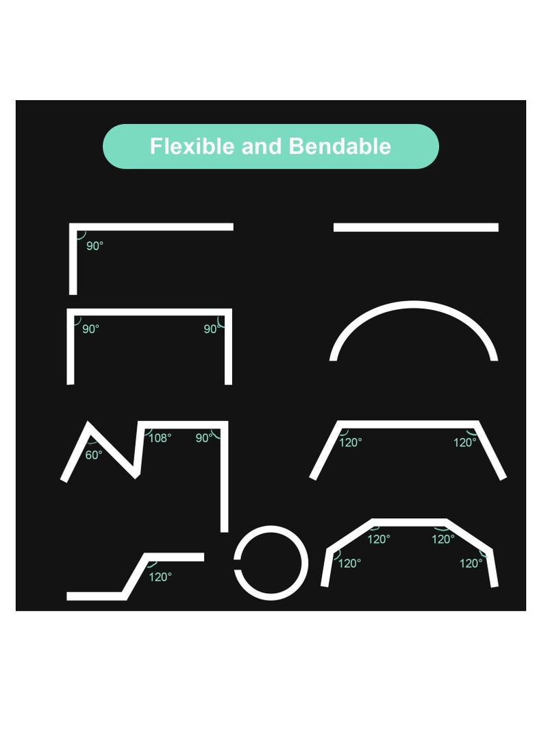 Curved Ceiling Curtain Track Bendable Mount for Curtain Rail Bunk Bed Bay Window Room Divider Flexible Straight (White, 5 m/ 16.4 ft) - Image 4