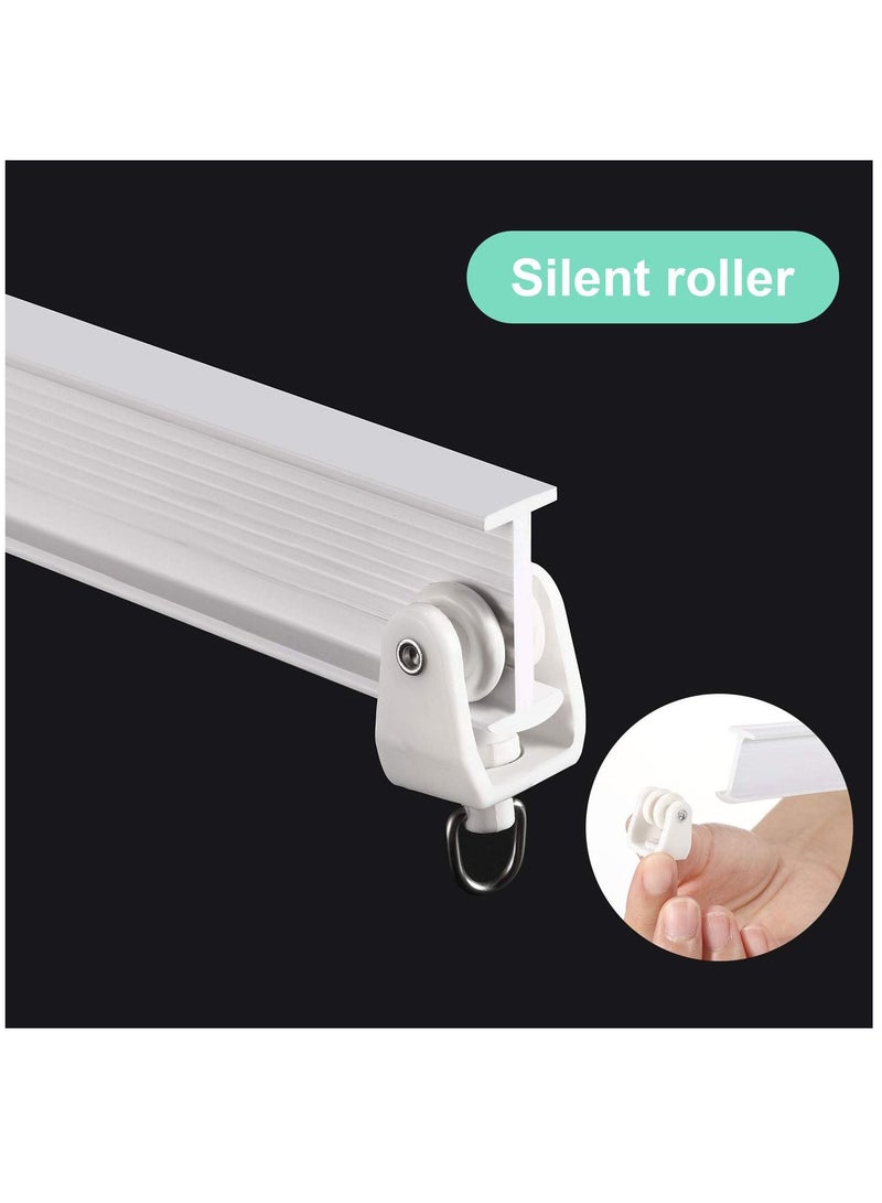 Curved Ceiling Curtain Track Bendable Mount for Curtain Rail Bunk Bed Bay Window Room Divider Flexible Straight (White, 5 m/ 16.4 ft) - Image 3