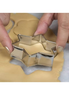 Oblivion Oblivion Cookie Cutter | 12 Piece | Stainless Steel | Biscuit Cake Vegetable Fruit Cutters | Molds for Baking | Hearts Flowers, Stars, Round, Shape Fondant Cutting Cutter | Silver | 4 Shapes 3 Sizes  - Image 5