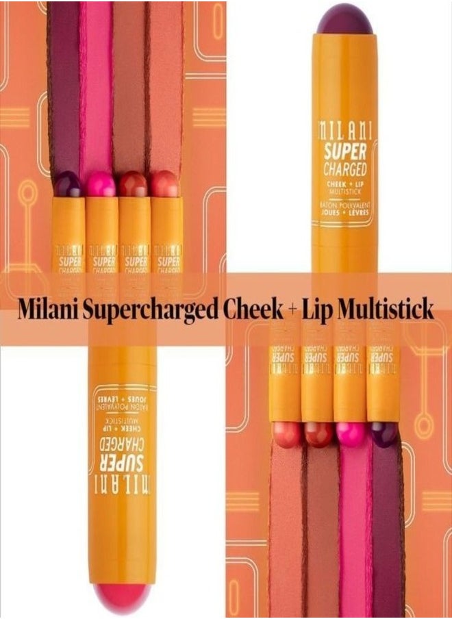 MILANI - Milani Supercharged Cheek + Lip Multistick 140: Berry Bolt | Creamy, Blendable, Multi-Use Makeup Stick for Lips & Cheeks | Hydrating, Lightweight Formula | Buildable Color & Natural Finish - Image 1