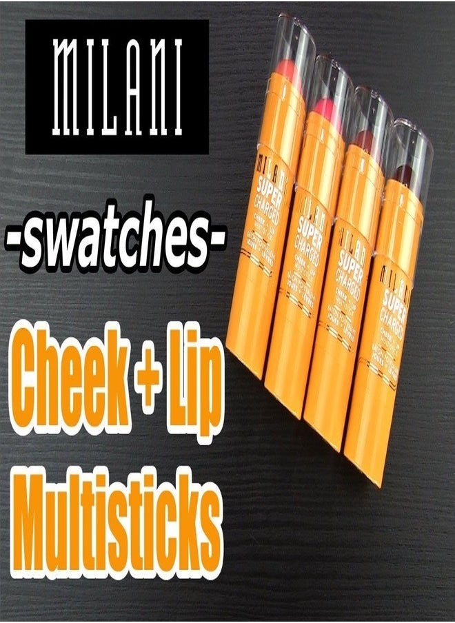 MILANI - Milani Supercharged Cheek + Lip Multistick 140: Berry Bolt | Creamy, Blendable, Multi-Use Makeup Stick for Lips & Cheeks | Hydrating, Lightweight Formula | Buildable Color & Natural Finish - Image 1