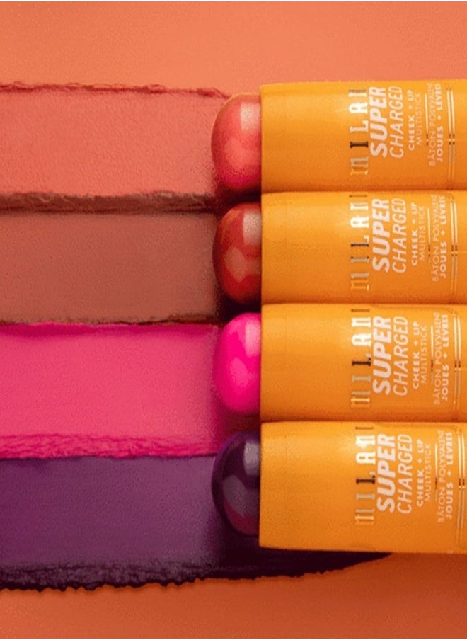 MILANI - Milani Supercharged Cheek + Lip Multistick 140: Berry Bolt | Creamy, Blendable, Multi-Use Makeup Stick for Lips & Cheeks | Hydrating, Lightweight Formula | Buildable Color & Natural Finish - Image 1