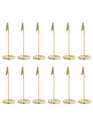 12pcs Place Card Holder Memo Clip Photo Table Number Gold Holder Stand Paper Menu Stand - pzsku/Z330DEF078AD4DEB344F8Z/45/_/1723021084/8ea592ae-90b7-4ac5-8cc3-041cd6441128