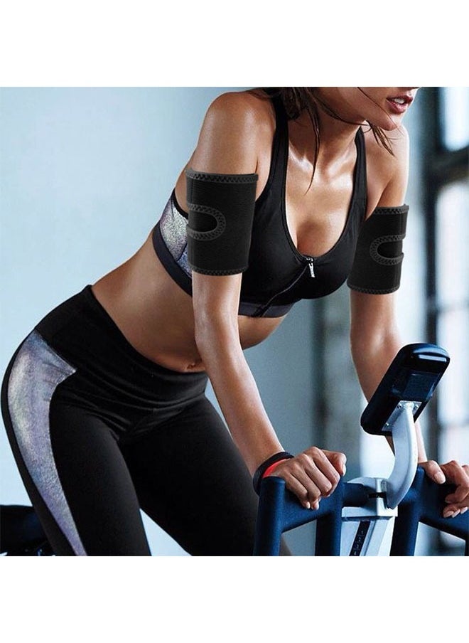 ZVEV 1 Pair Sweat Arm Band Sauna Sweat Arm Shaper Bands Adjustable Arm Trainer Weight Loss Toner Sleeves For Sports Workout Fitness - Image 3
